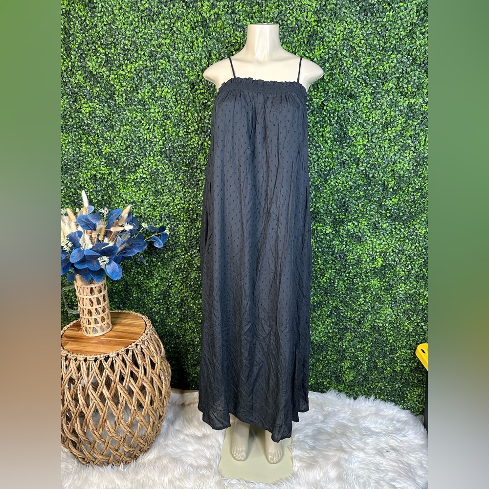 Nwt Bishop and young Lorenzo Dress  Black ‎ Swiss dot Maxi dress